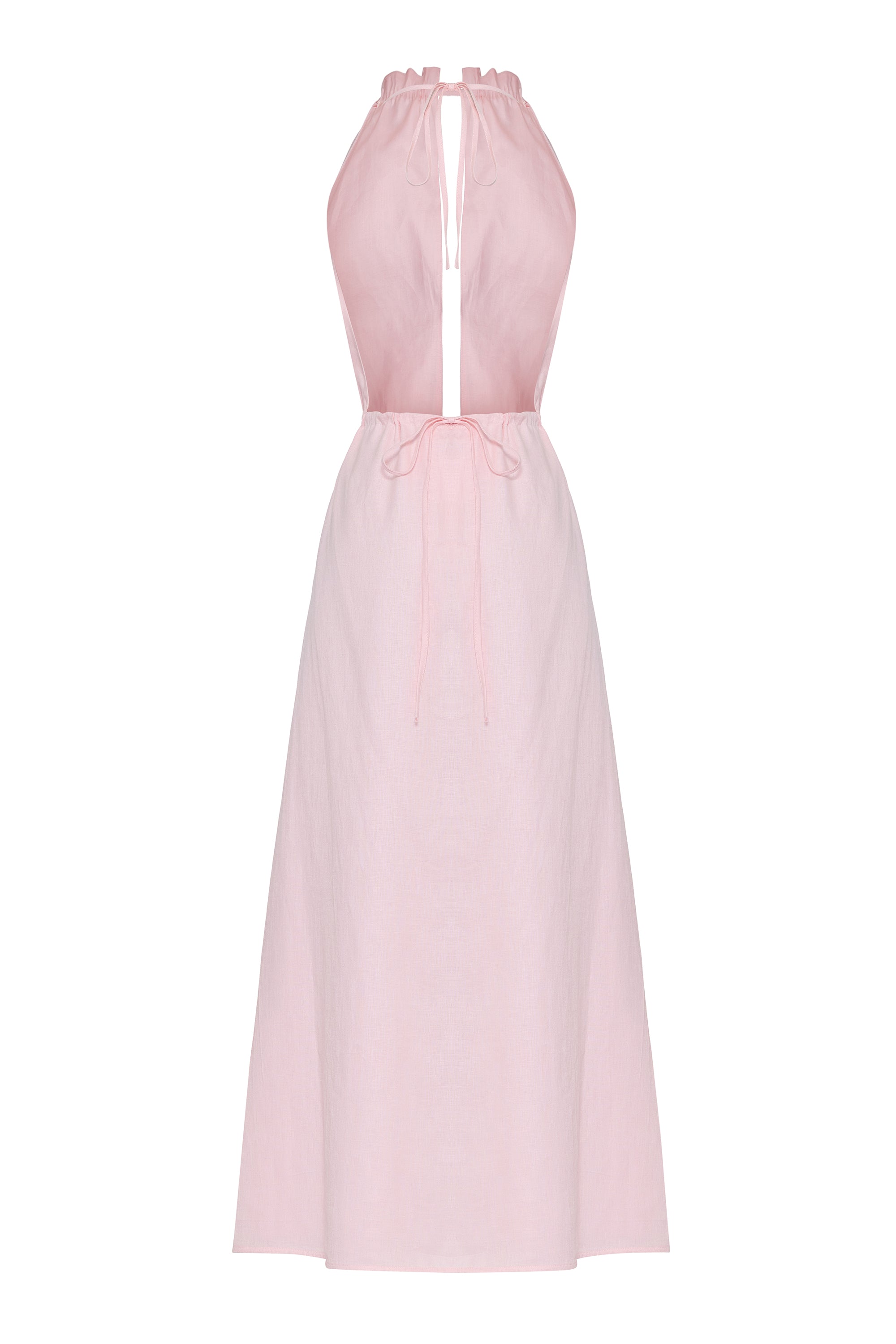 Pure Organik Keten Elbise Pembe