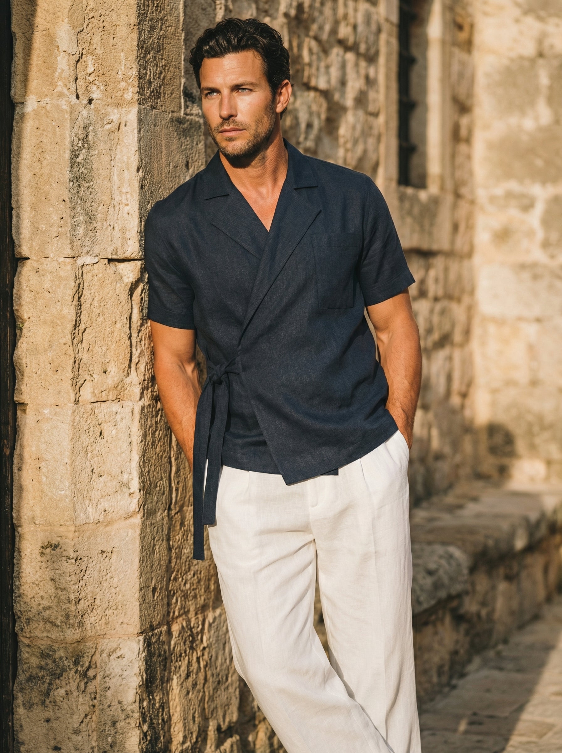 Tan Linen Kimono