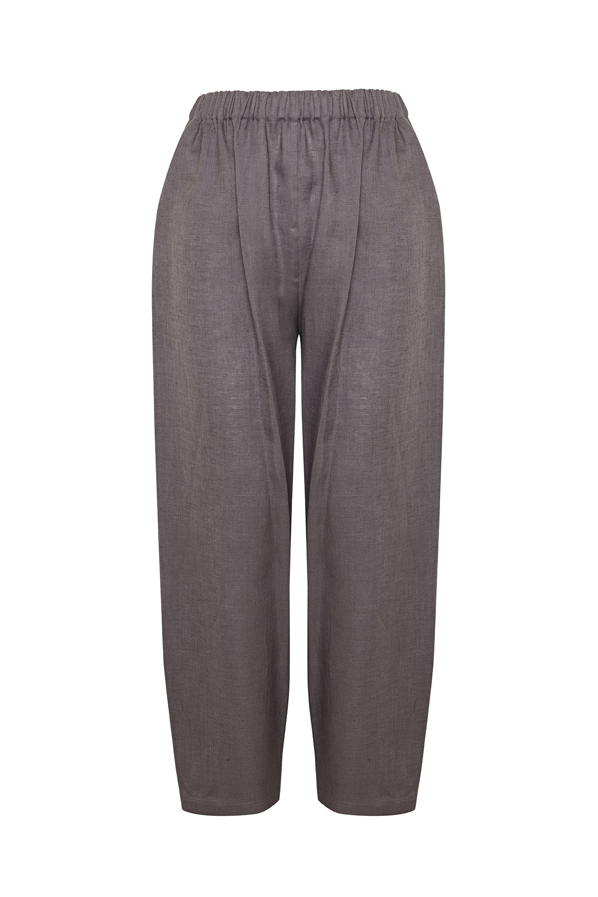 The Sage Organik Keten Pantolon Koyu Gri
