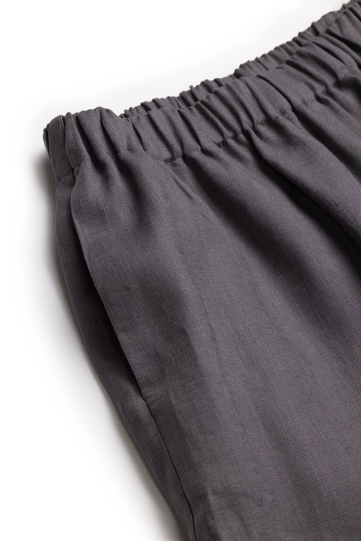 The Sage Organik Keten Pantolon Koyu Gri