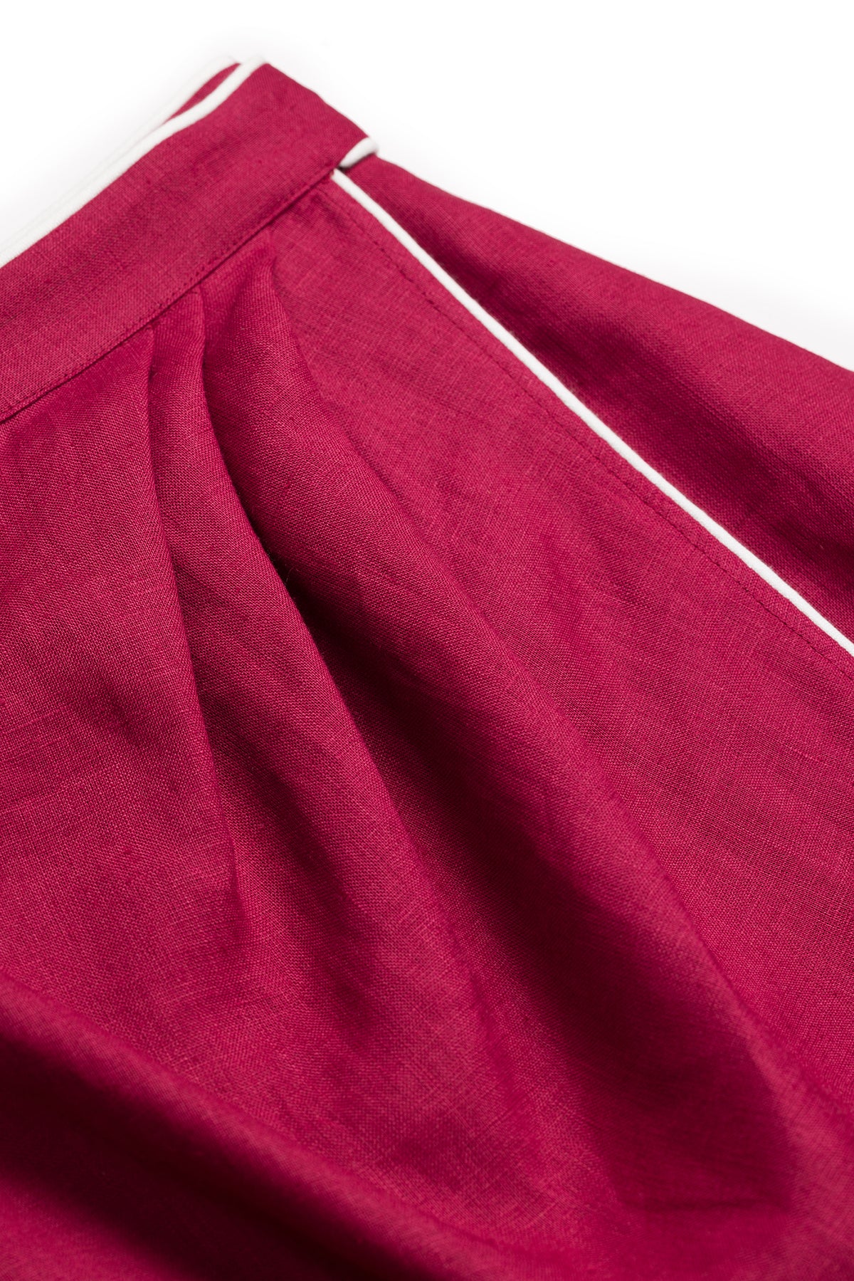 Wave Organik Keten Etek Bordo