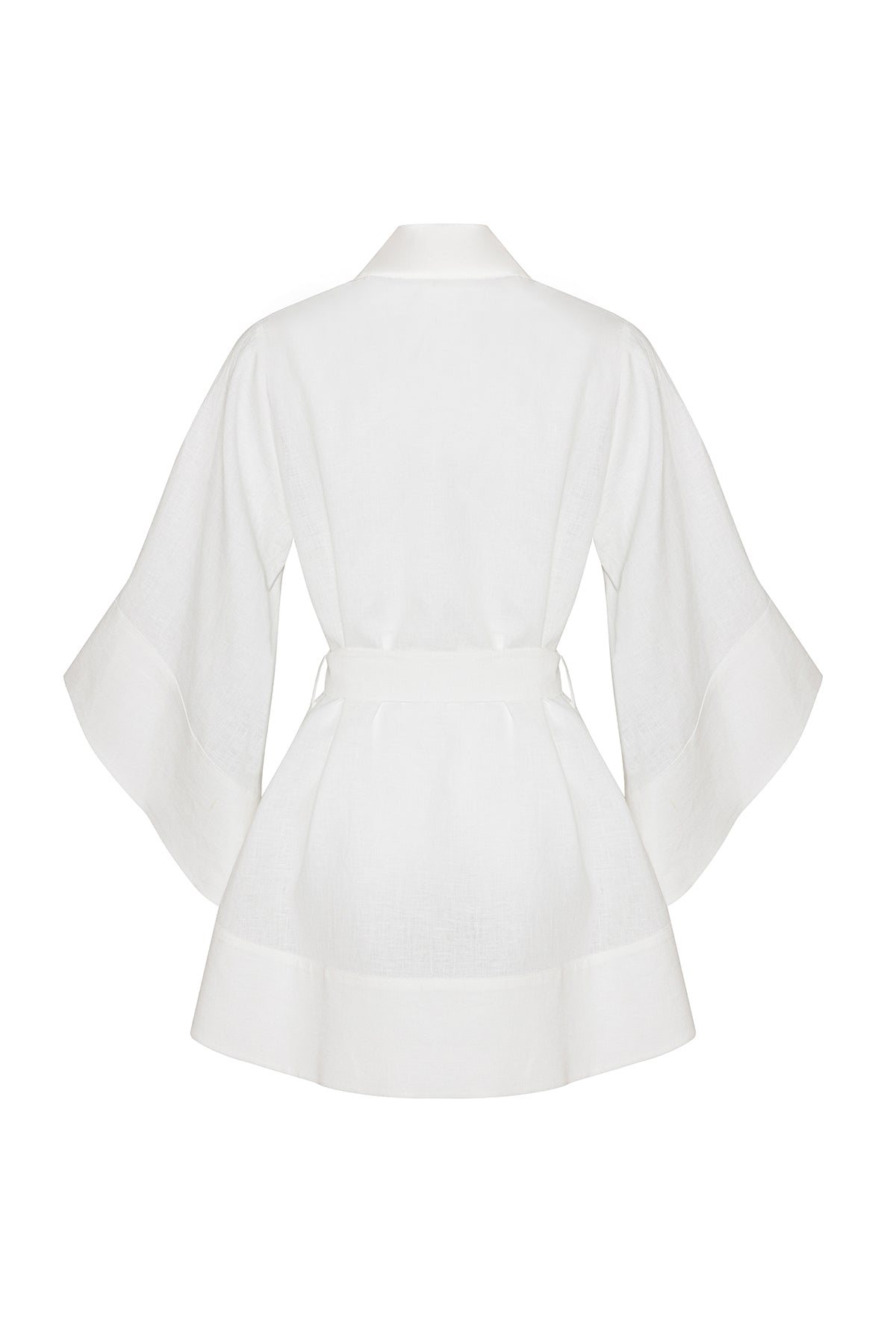 The Glow Organik Keten Kimono Elbise Kırık Beyaz