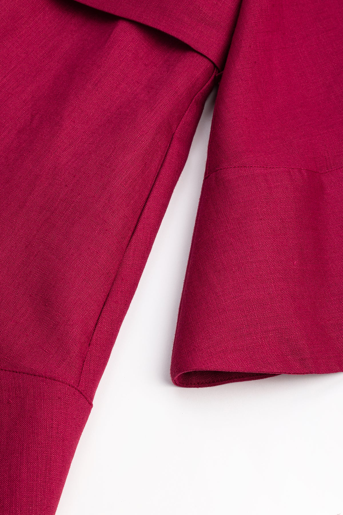 The Glow Organik Keten Kimono Elbise Bordo
