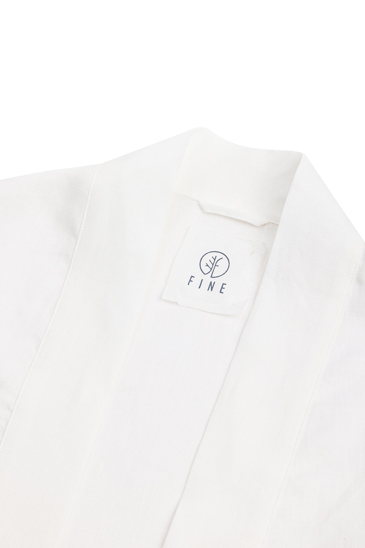 The Glow Organik Keten Kimono Elbise Kırık Beyaz