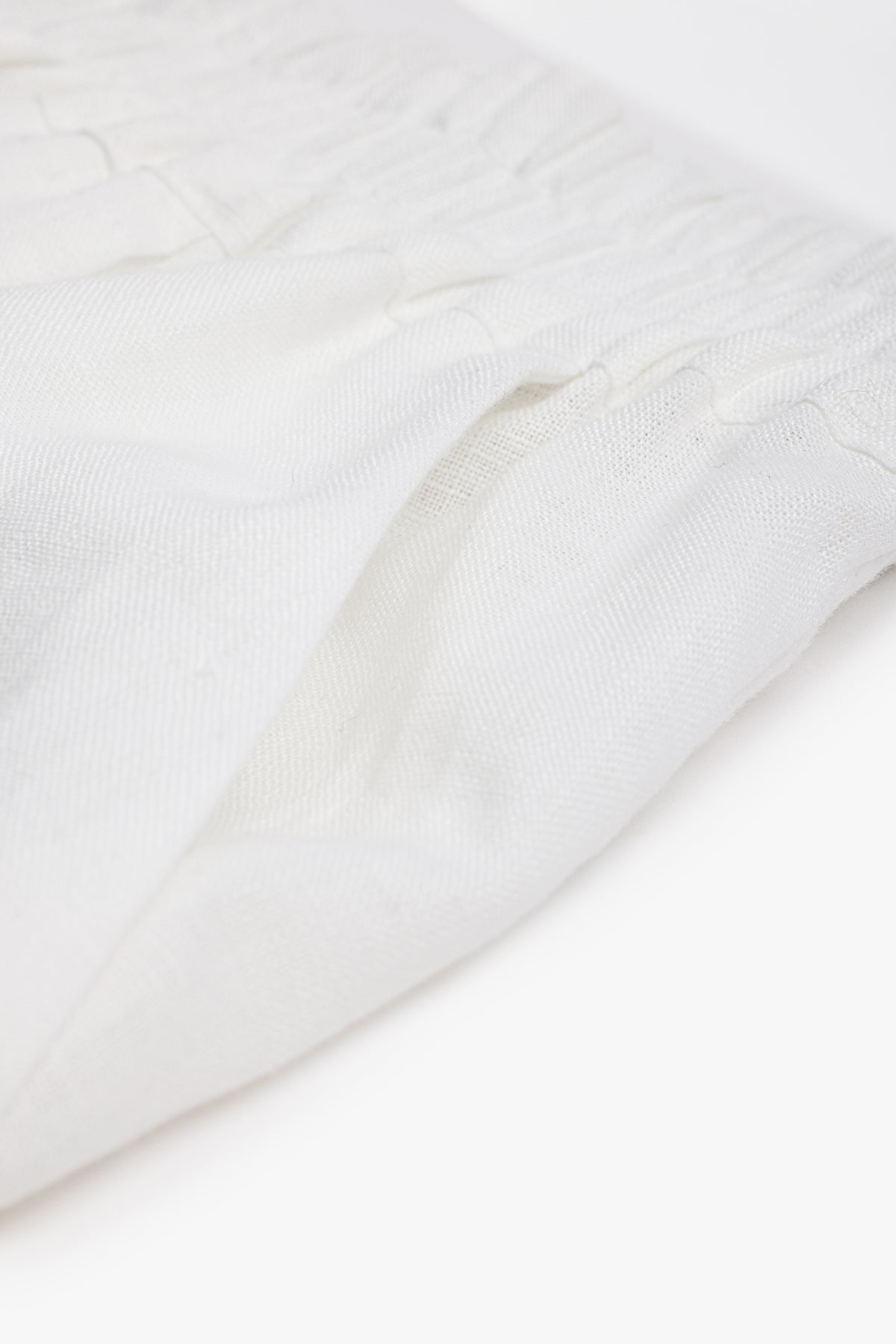 Plain Organik Keten Pantolon Beyaz