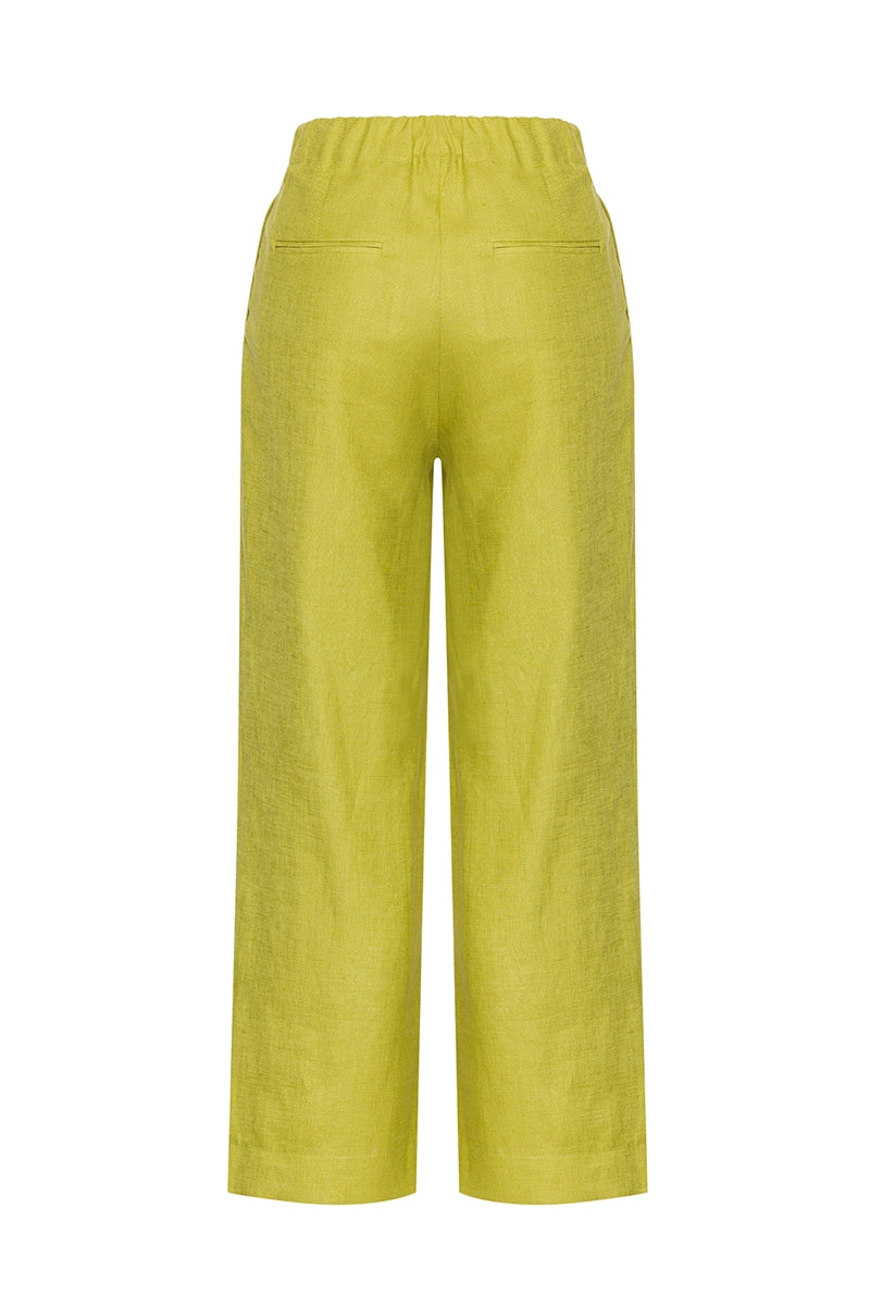 The Plant Organik Keten Pantolon Limon Yeşili