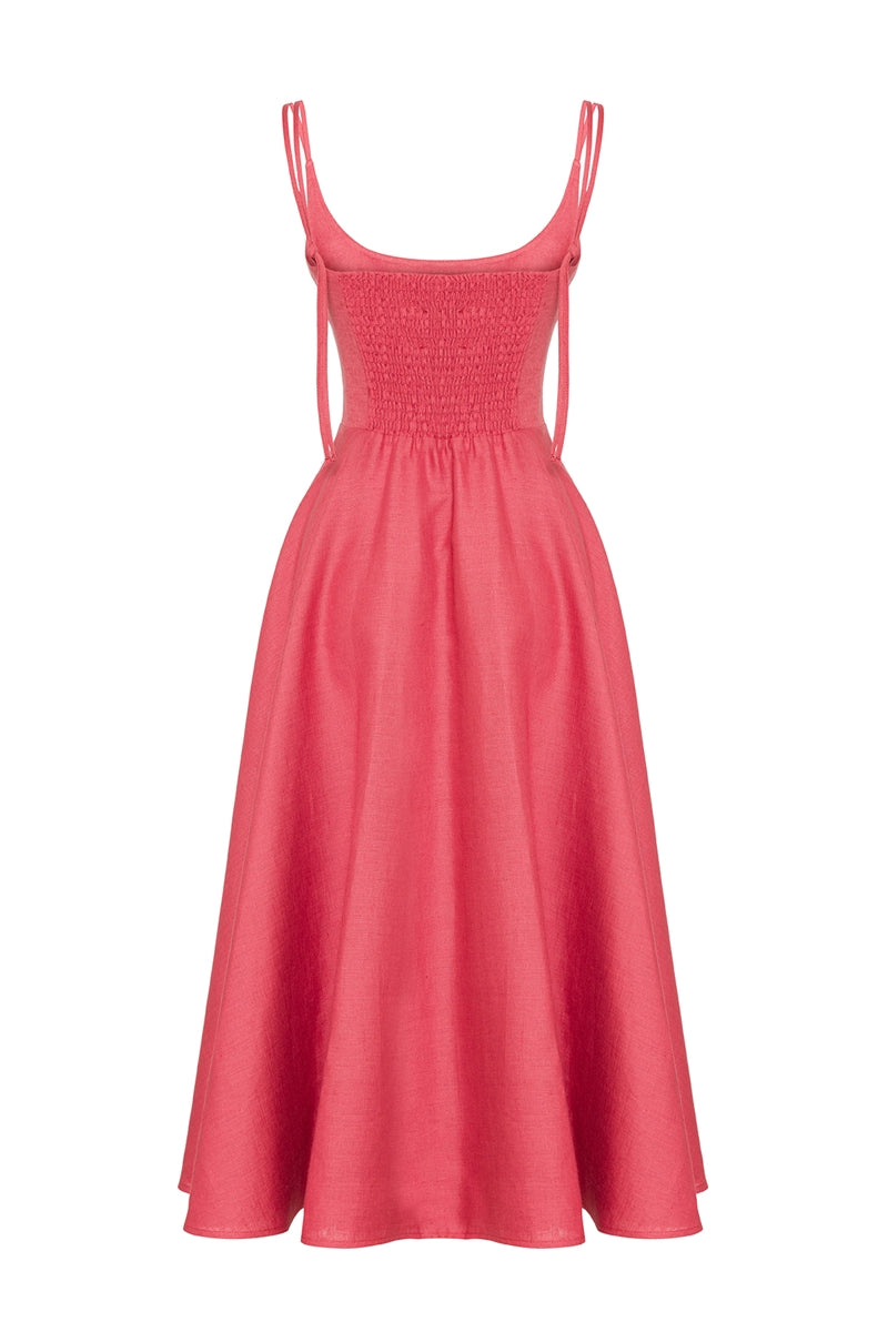The Flame Linen Dress