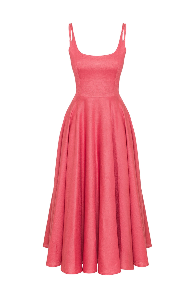 The Flame Linen Dress