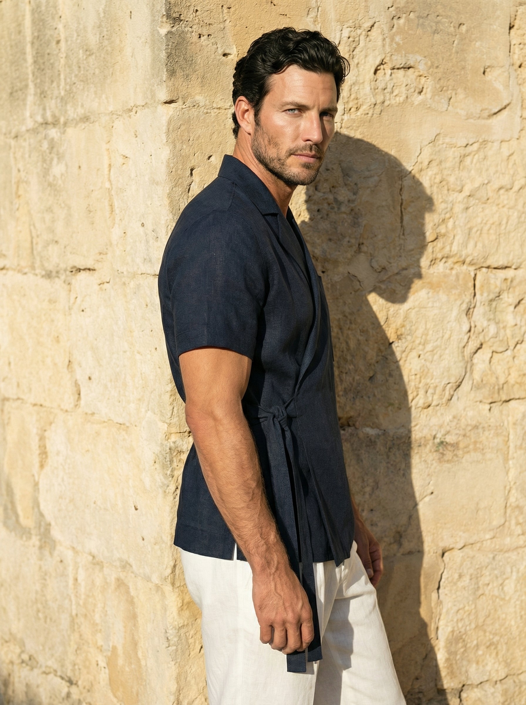 Tan Linen Kimono