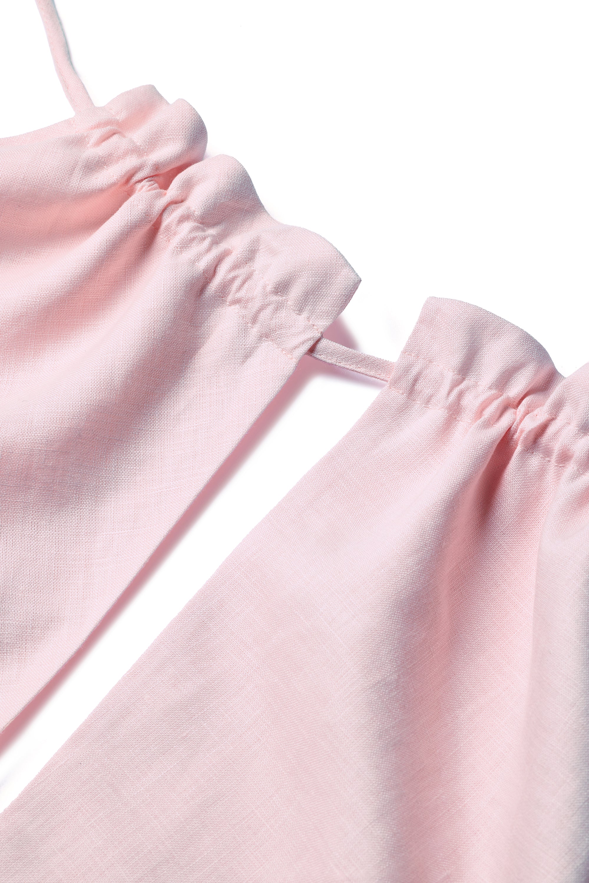 Pure Organik Keten Elbise Pembe