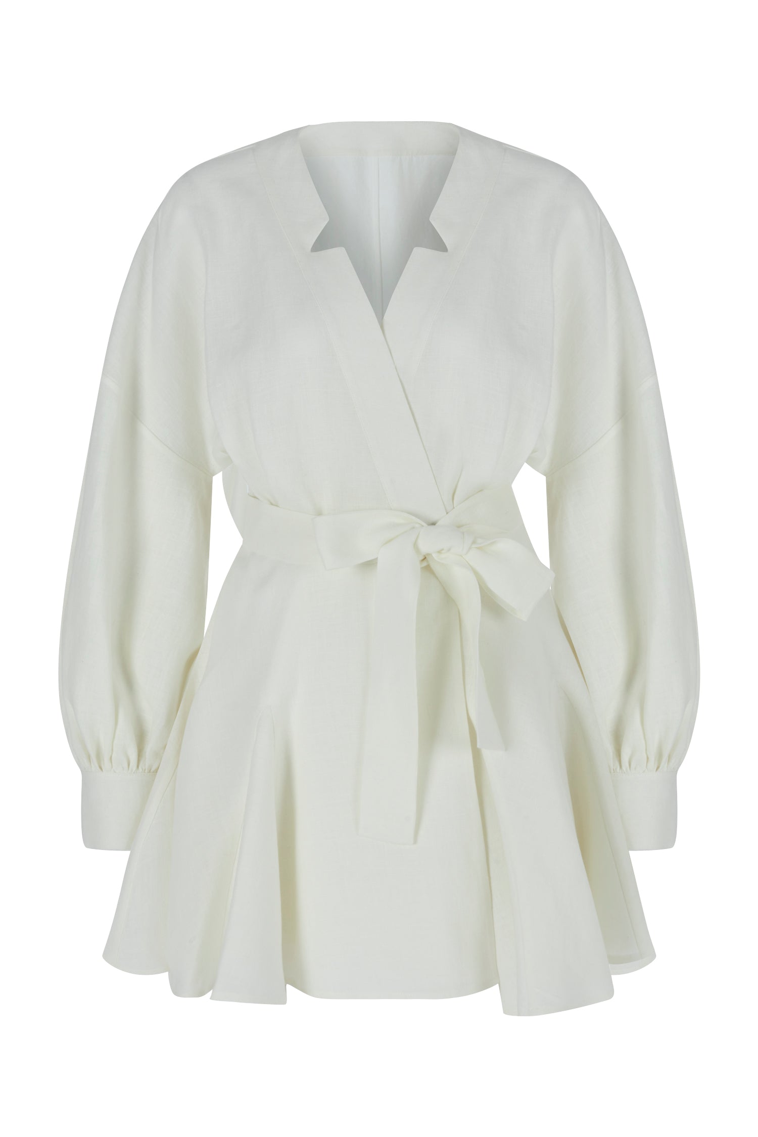 Sun Organik Keten Elbise Kırık Beyaz