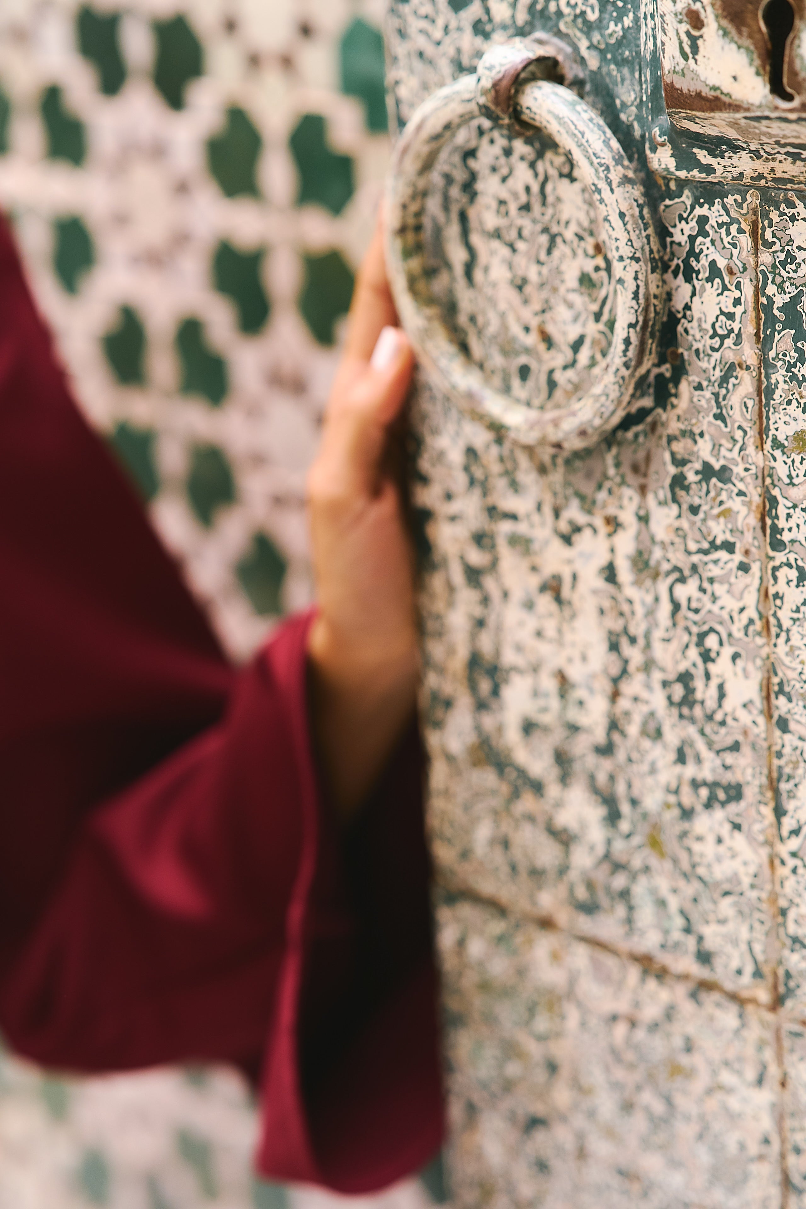 The Wave Organik Keten Etek Bordo