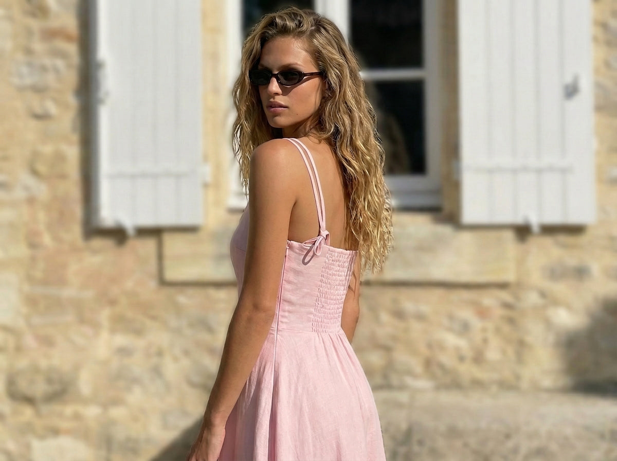 Royal Linen Dress