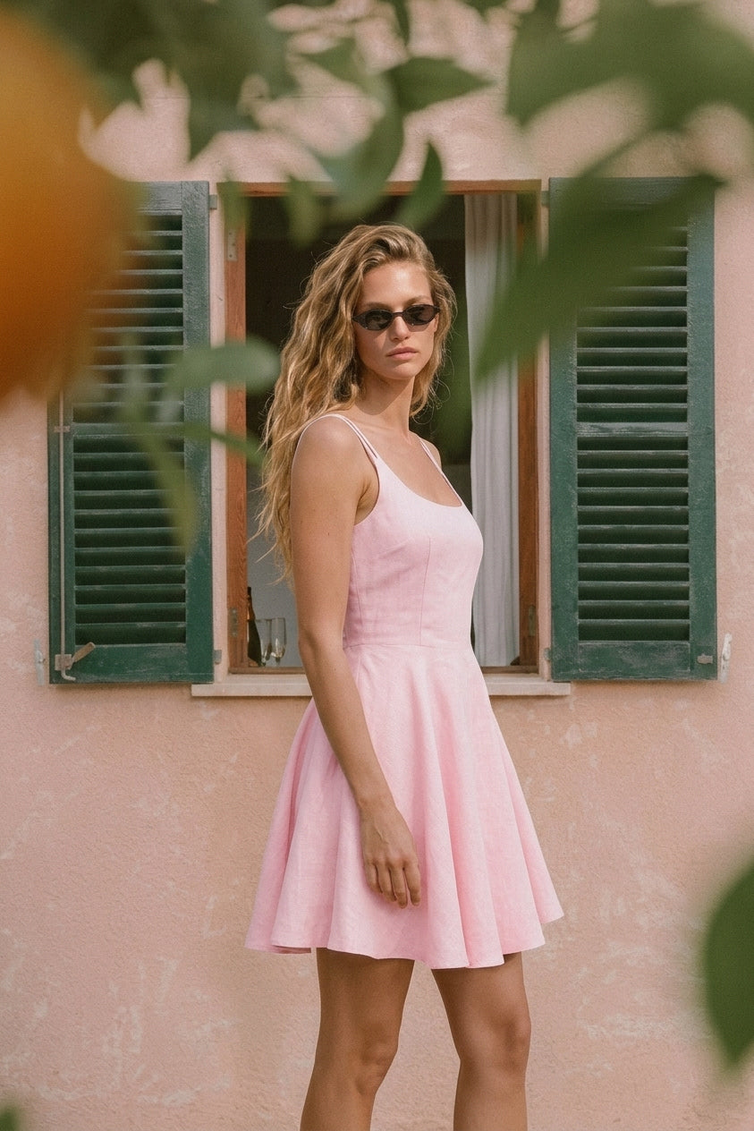 The Flame Linen Dress
