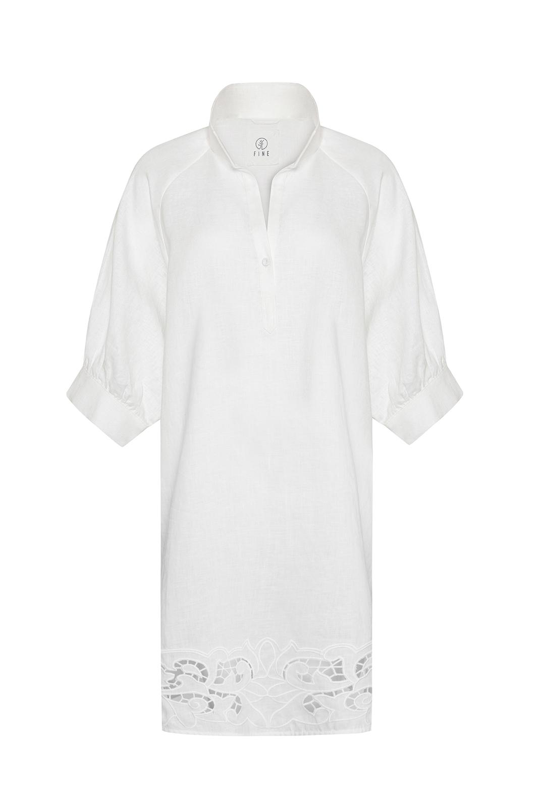 Solace Organik Keten Elbise - Limited Edition Kırık Beyaz