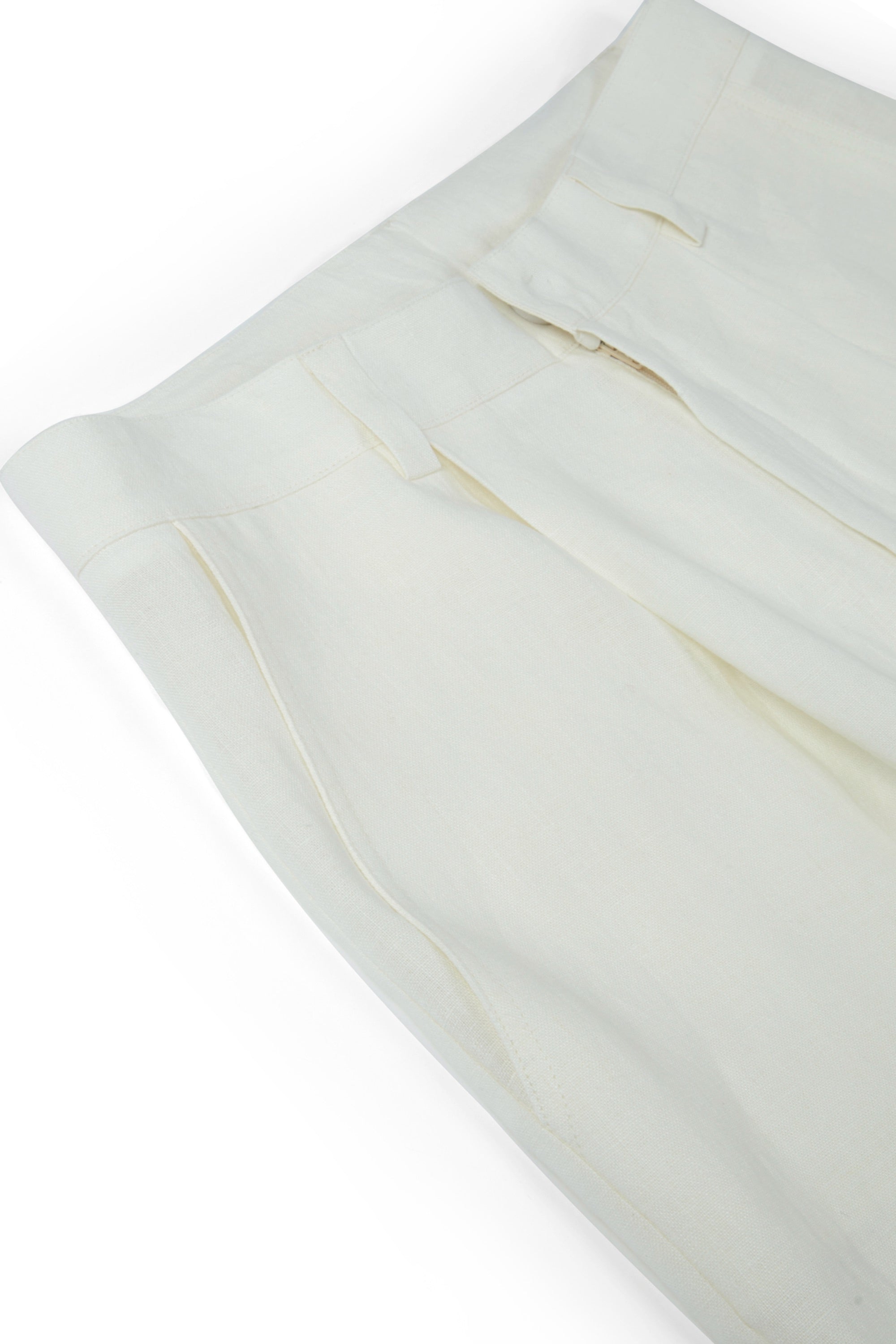 The Desert Organik Keten Şort Kırık Beyaz