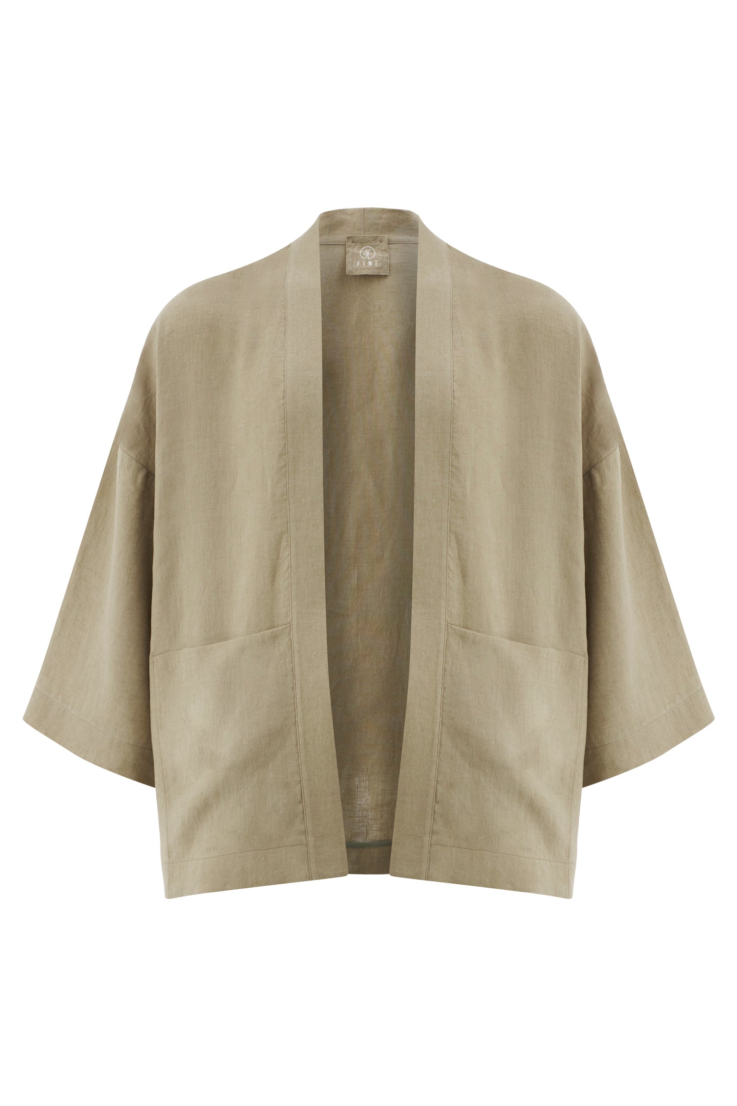 The Terra Organik Keten Kimono Çağla Yeşili