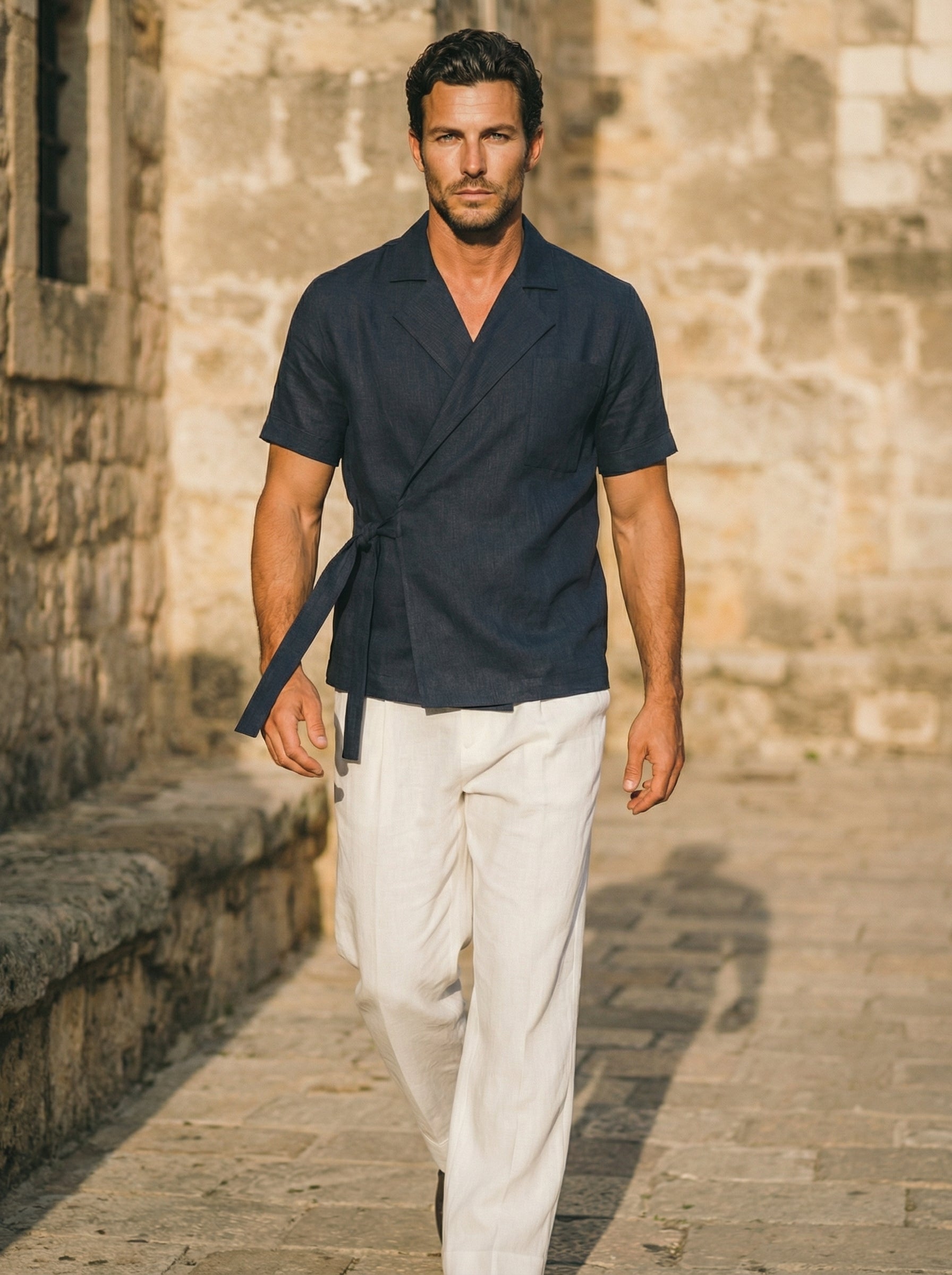 Tan Linen Kimono