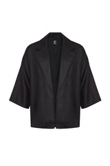 The Ocean Organik Keten Ceket Kimono Siyah
