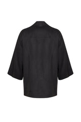 The Ocean Organik Keten Ceket Kimono Siyah