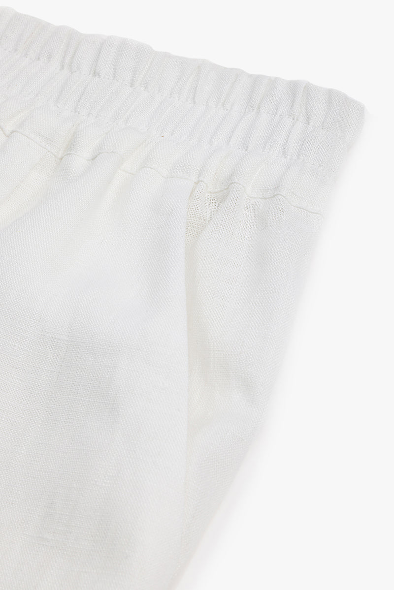 The Plain Organik Keten Pantolon Beyaz