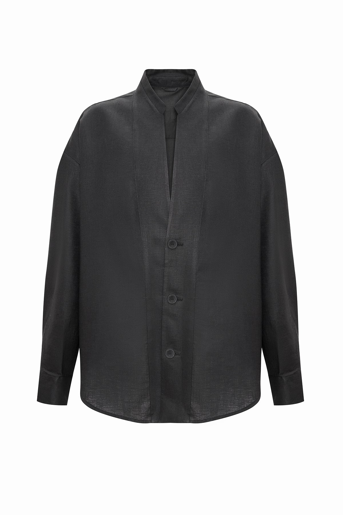 Meta Organik Keten Kimono Siyah