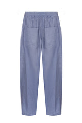 The Plain Organik Keten Pantolon Mavi Gri