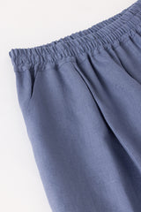 The Plain Organik Keten Pantolon Mavi Gri