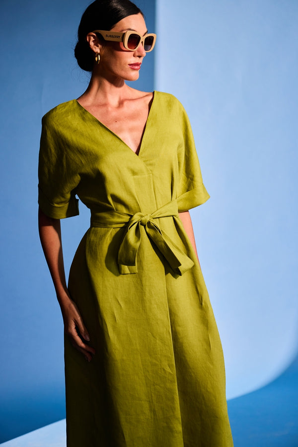 The Flame Linen Dress