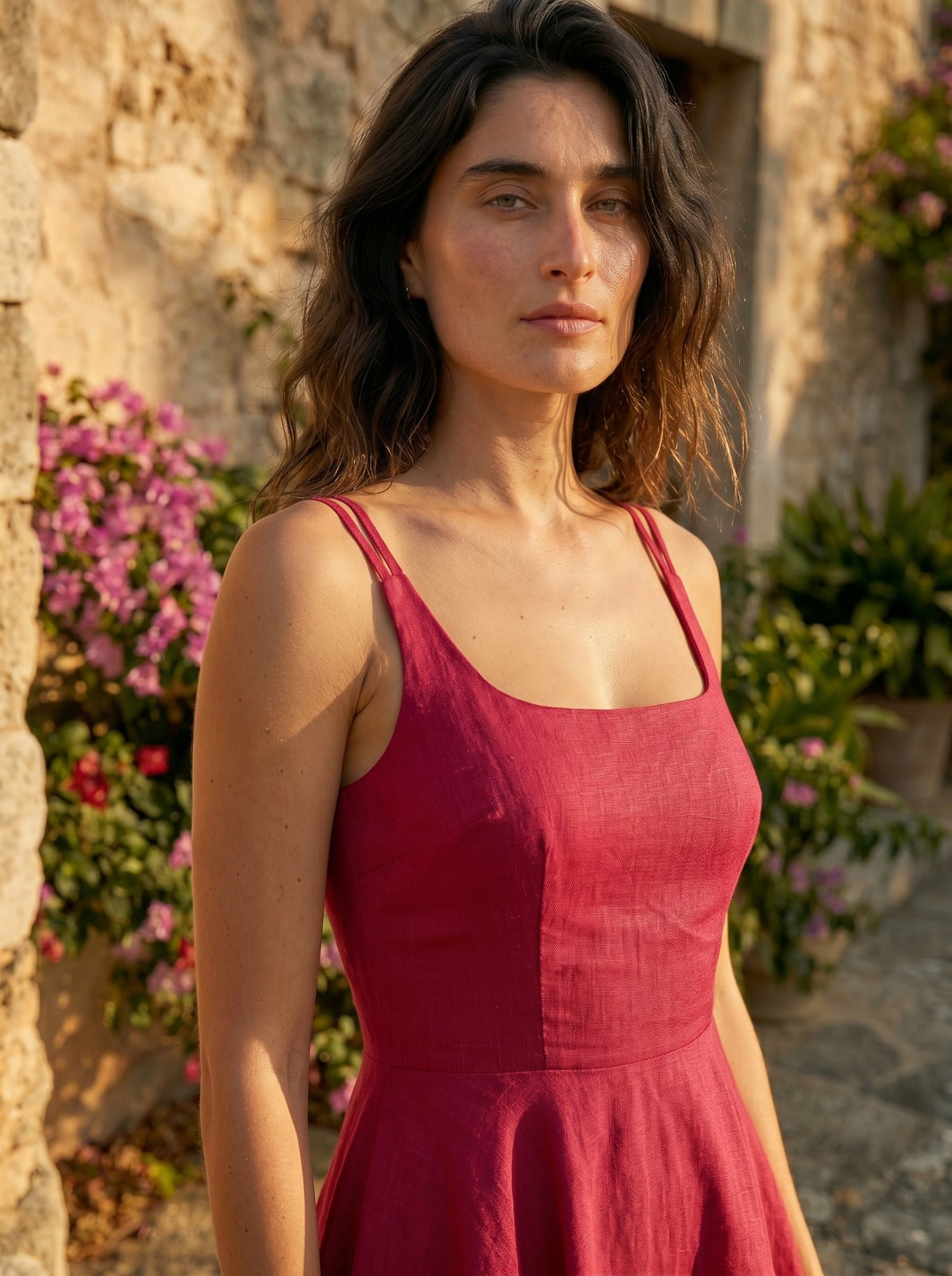 The Flame Linen Dress